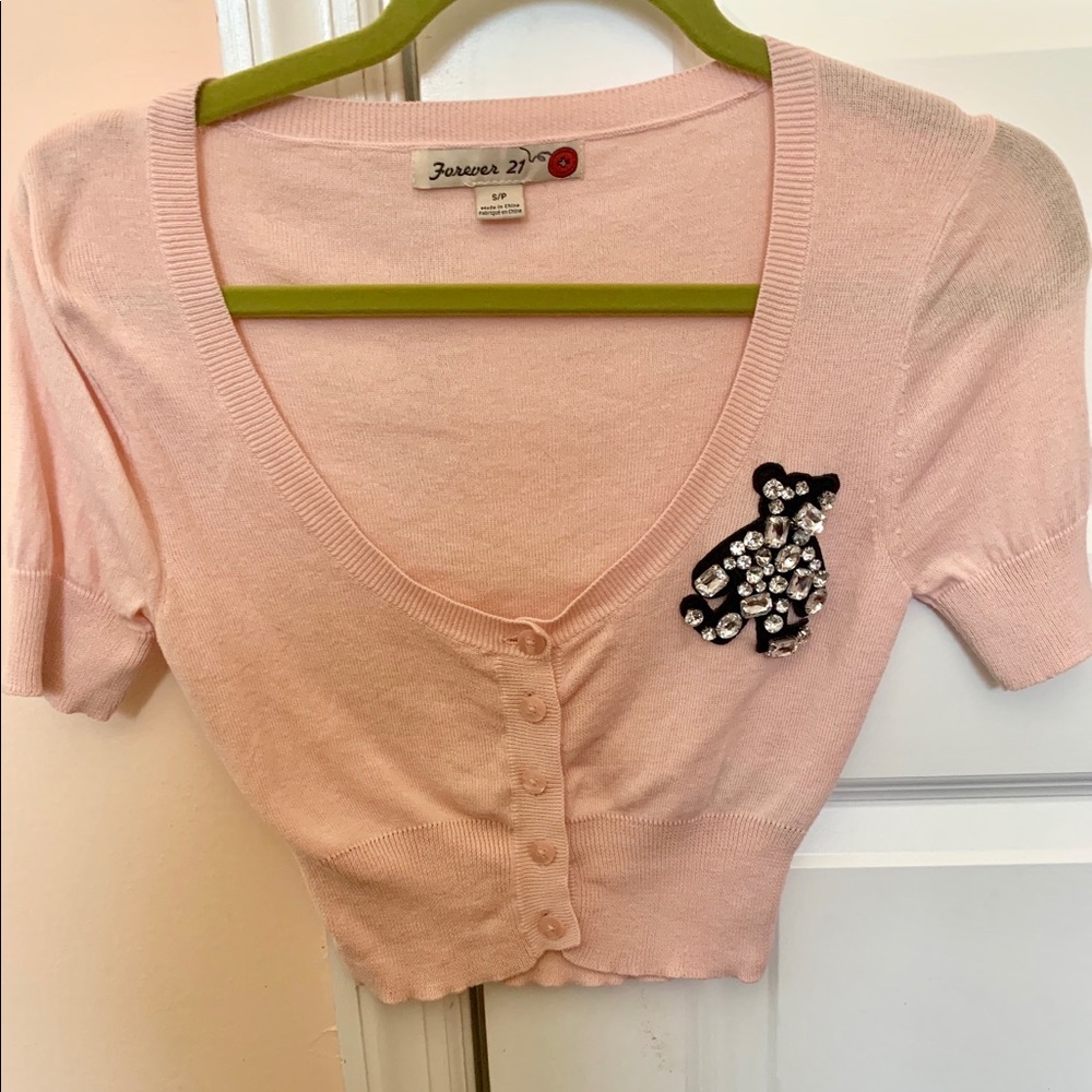 Forever 21 pale pink cardigan